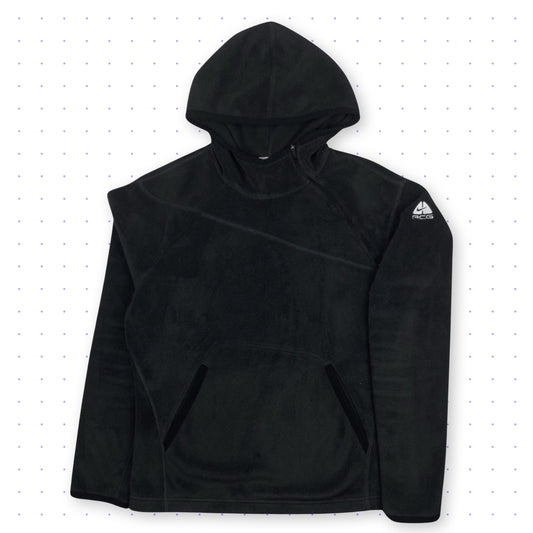 00s Nike ACG Asymmetrical Zip Fleece Hoodie Black