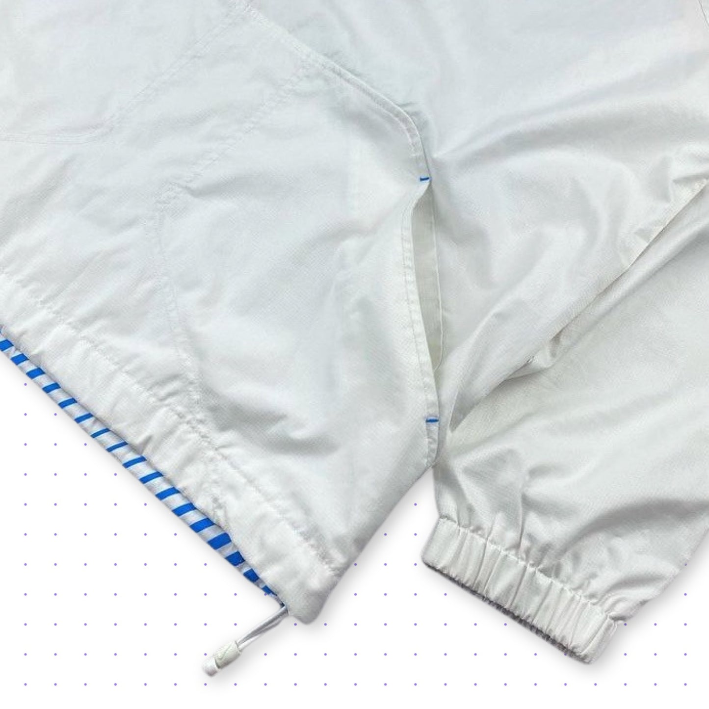 00s Nike Tn Asymmetrical Zip Windbreaker Jacket White/Blue