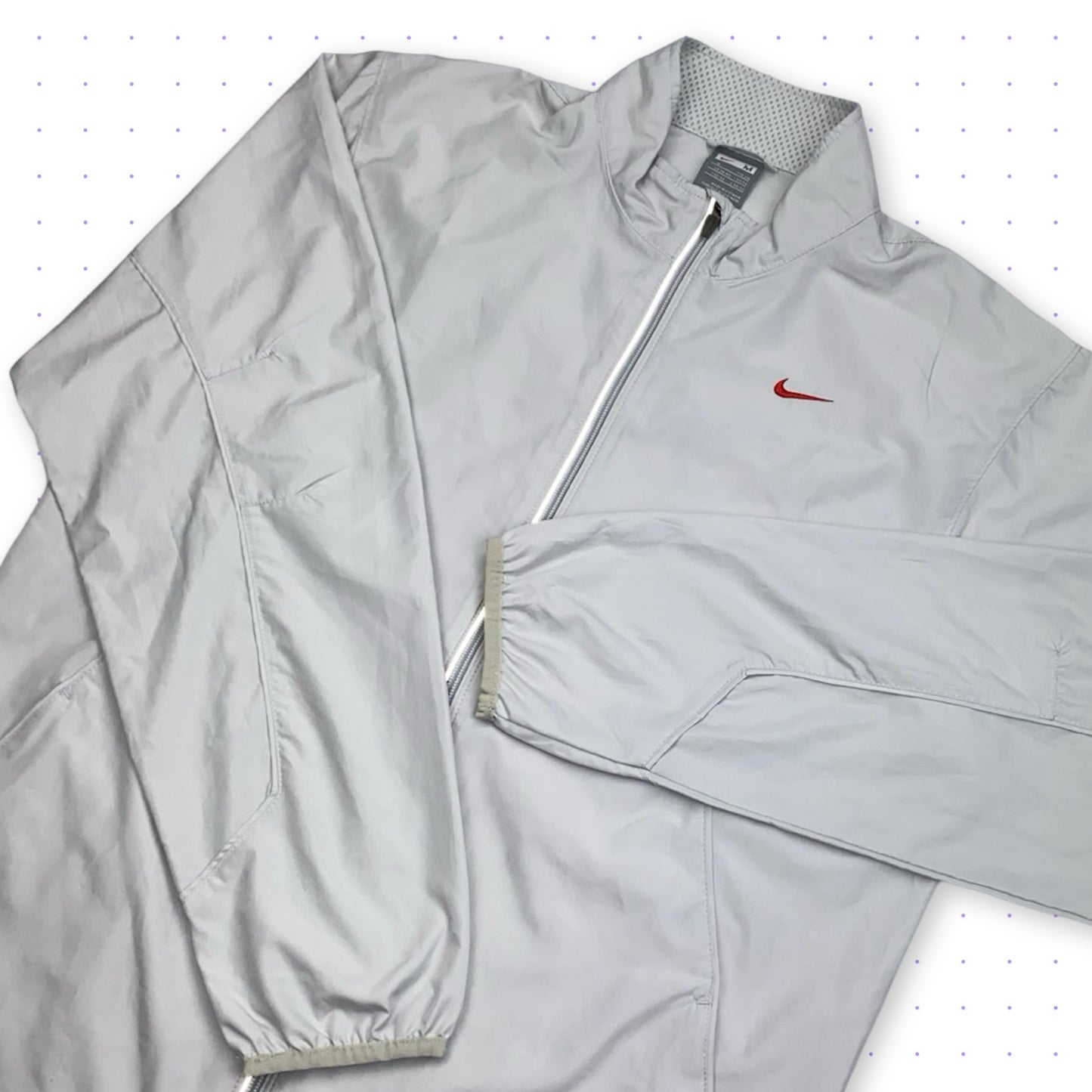 ‘07 Nike Piped Reflective Jacket Light Grey