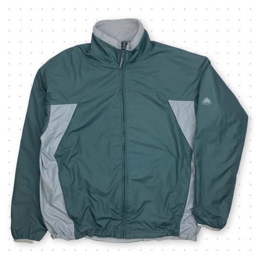 00s Nike 2in1 Reversible Ventilated Fleece Jacket Grey/Green