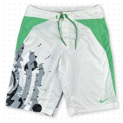 00‘s Nike Board Shorts White/Green