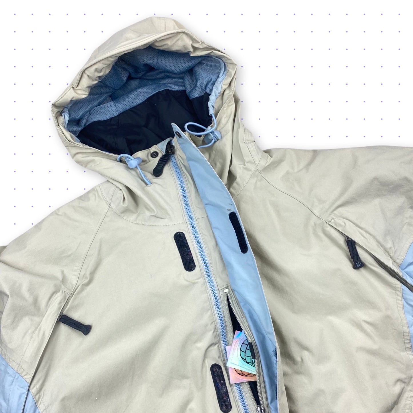 ´01 Nike ACG Storm-Fit Padded Ventilated Jacket Beige/Babyblue