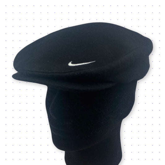 90s Nike Spellout Flat Cap Black