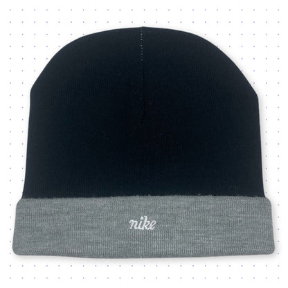 00s Nike 2in1 Reversible Beanie Black/Grey