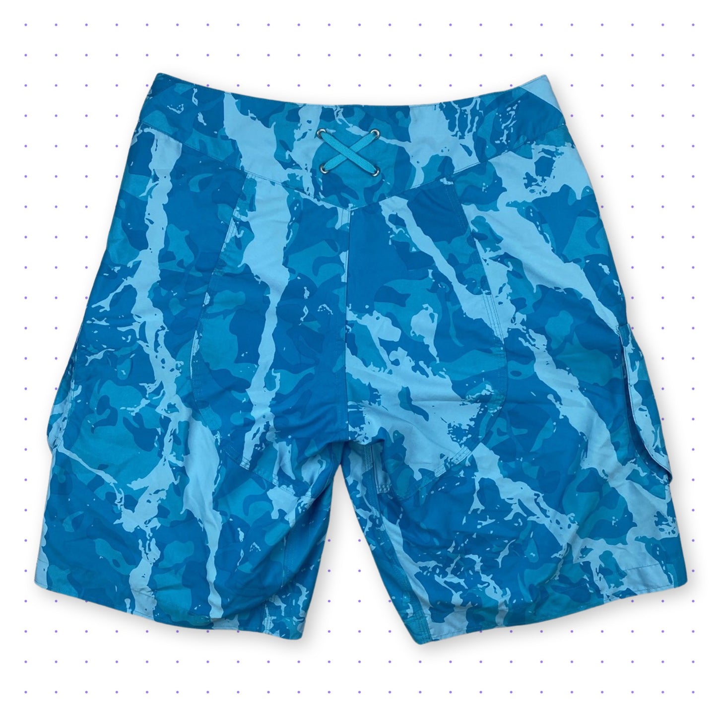 00s Nike ACG 3D-Pockets Camouflage Shorts Blue