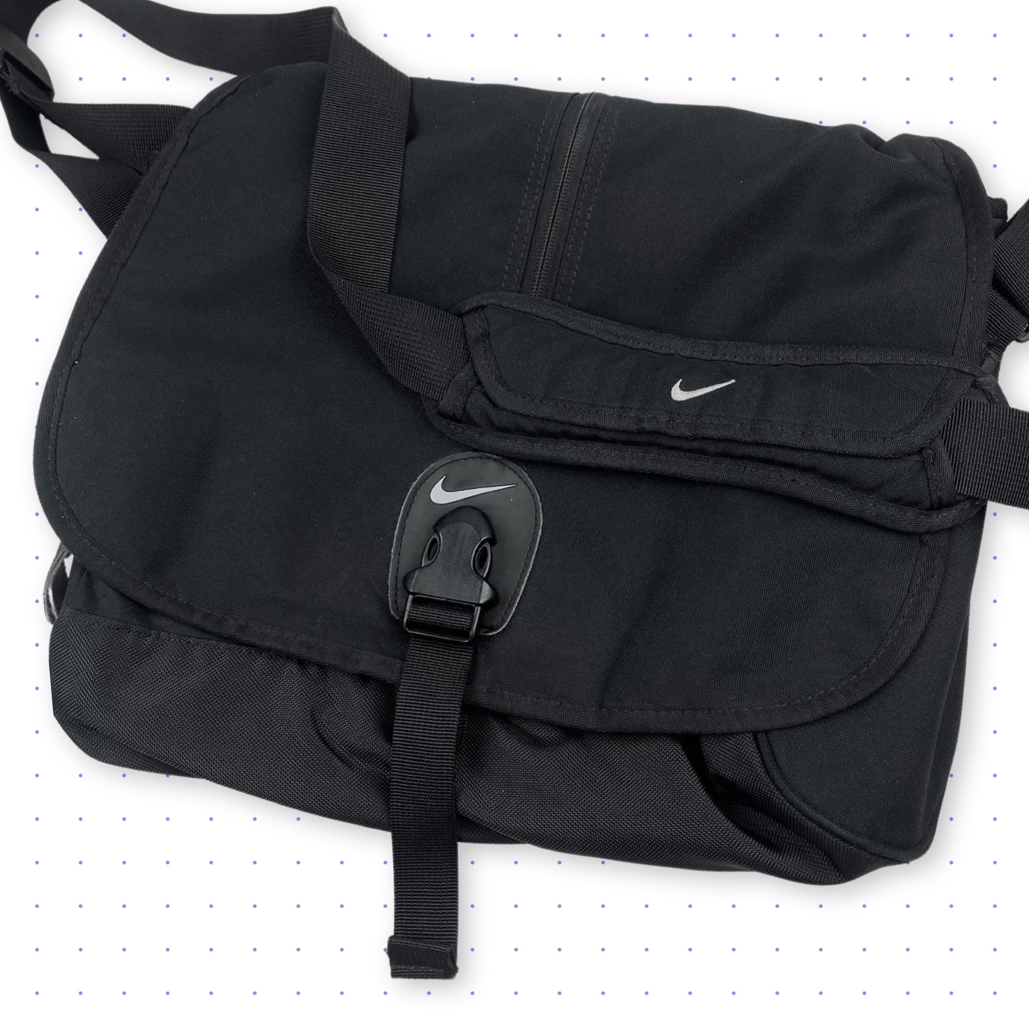 00s Nike Cordura Messenger Bag Black