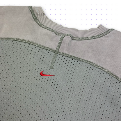 00s Nike B2 2in1 Reversible Mesh Layered Tank Top Grey/Red