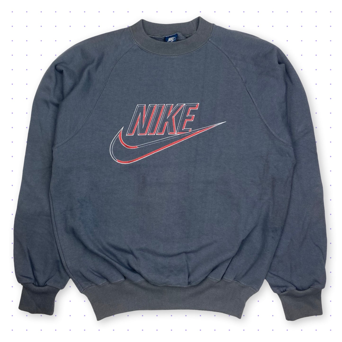 80s Nike Sweater Faded Grey