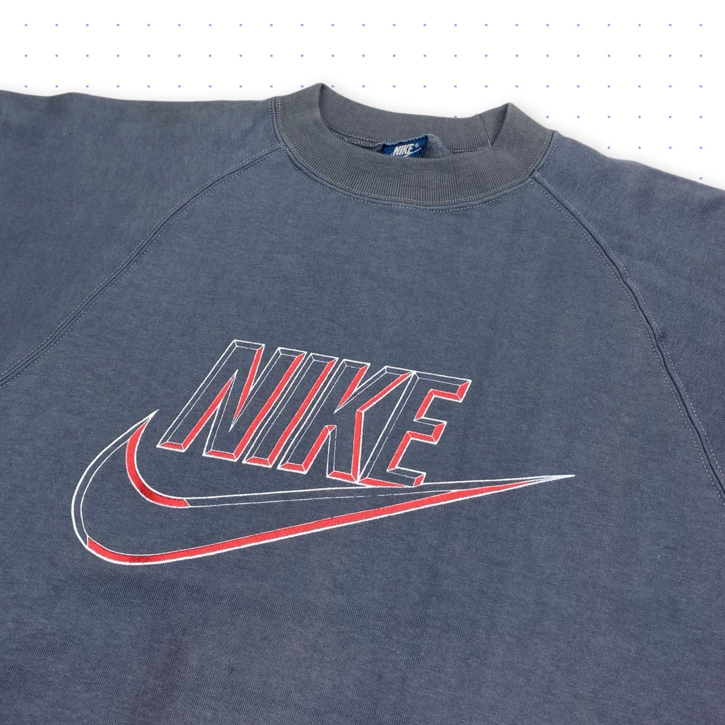 80s Nike Sweater Faded Grey