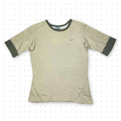 ´02 Nike Traction Panelled Set Jacket/T-Shirt Beige/Khaki