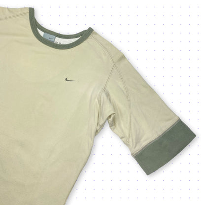 ´02 Nike Traction Panelled Set Jacket/T-Shirt Beige/Khaki