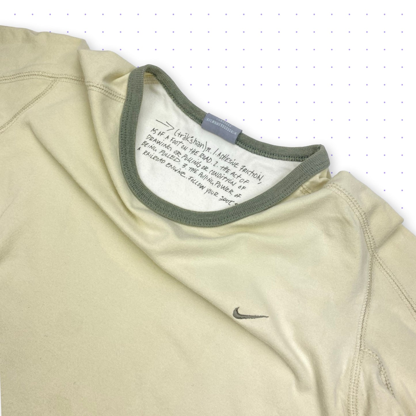 ´02 Nike Traction Panelled Set Jacket/T-Shirt Beige/Khaki