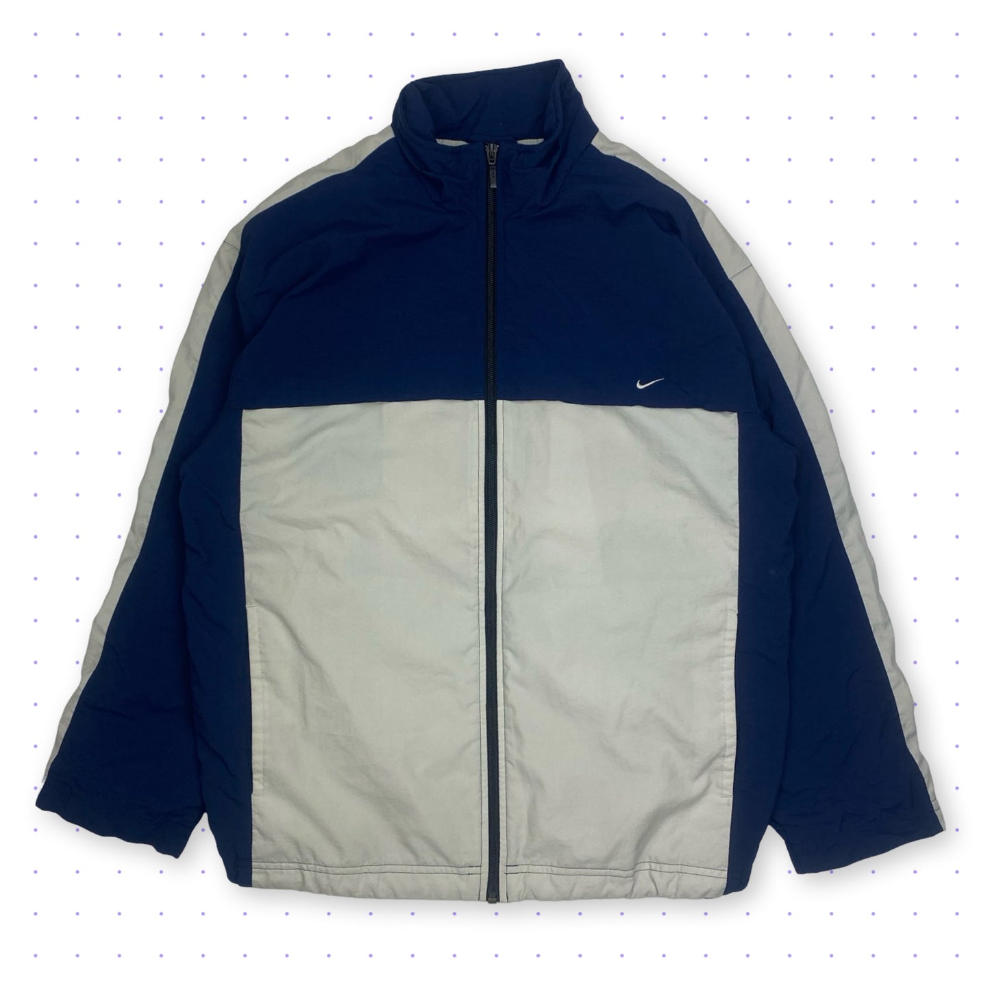 00s Nike Jacket Beige/Navy Blue