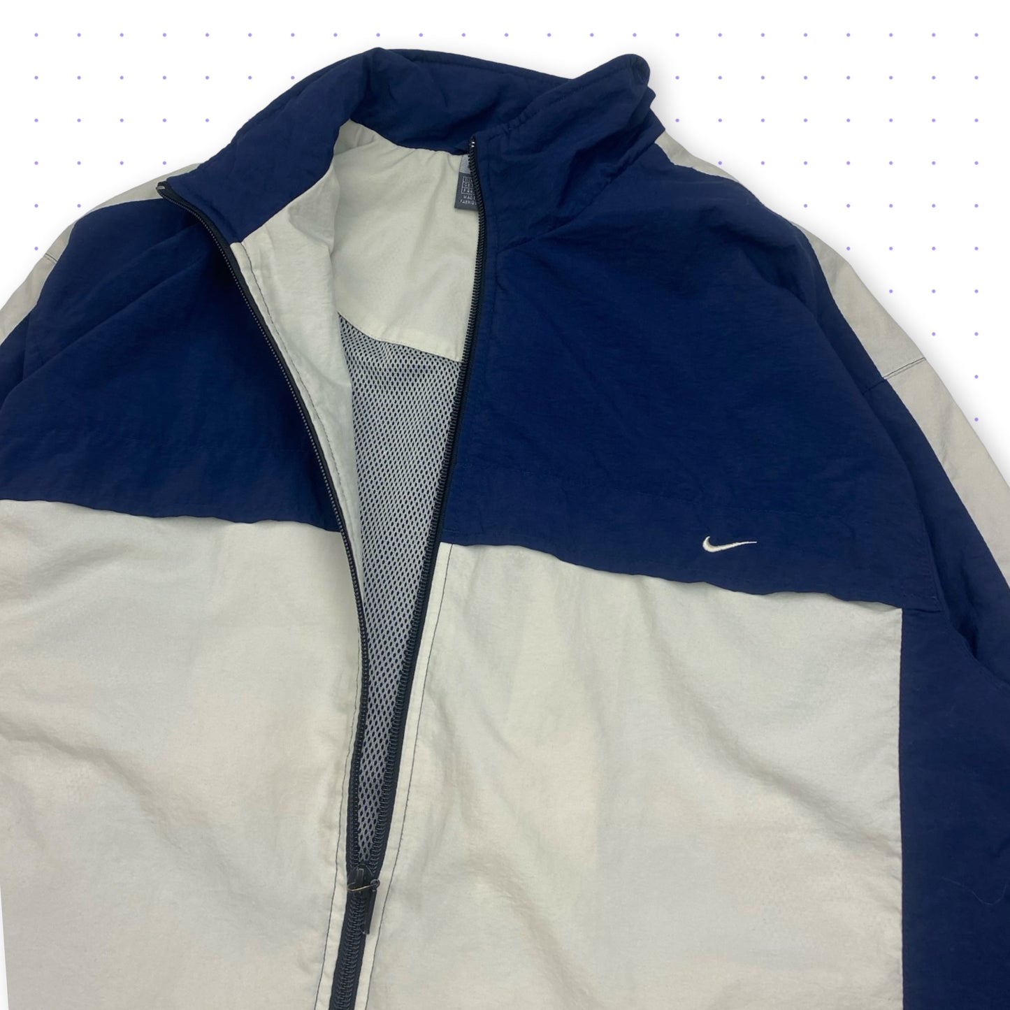 00s Nike Jacket Beige/Navy Blue