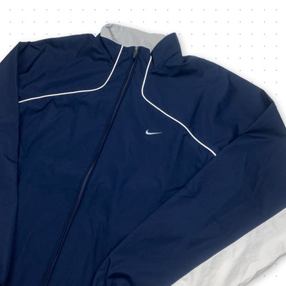 00s Nike Athletic72 Piped Tracksuit Jacket/Pants Navy Blue
