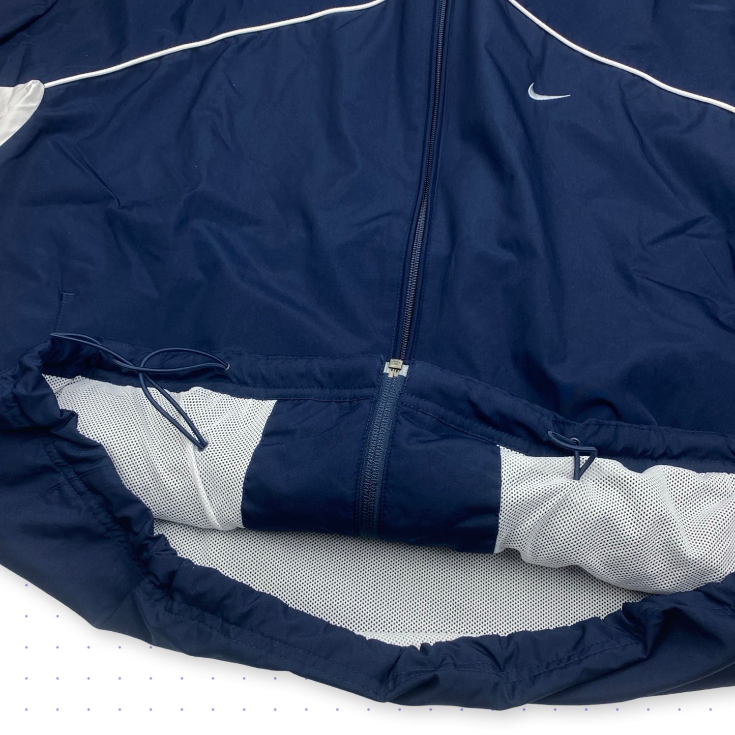 00s Nike Athletic72 Piped Tracksuit Jacket/Pants Navy Blue