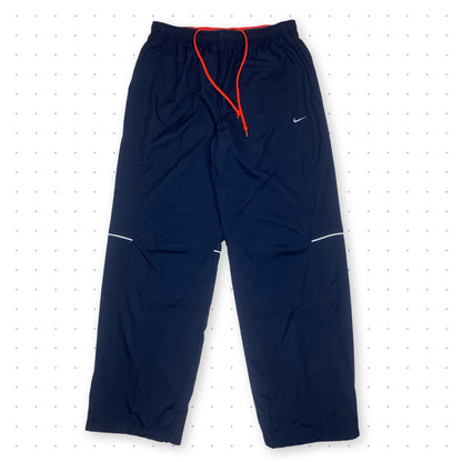 00s Nike Athletic72 Piped Tracksuit Jacket/Pants Navy Blue