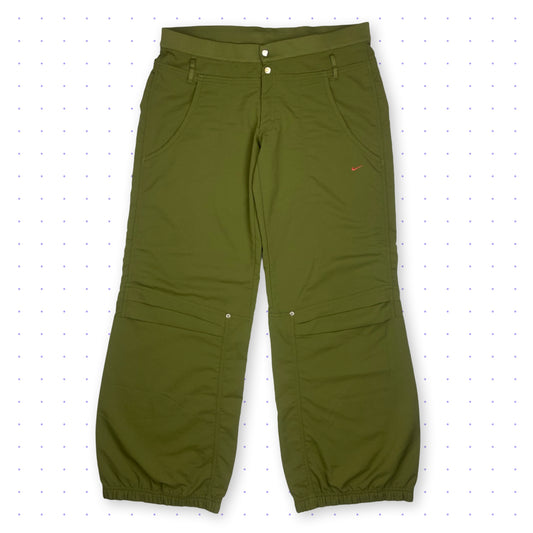 00s Nike Textured Pants Khaki Green