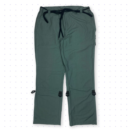 ´01 Nike Black Tab Adjustable Kayak Pants Dark Green