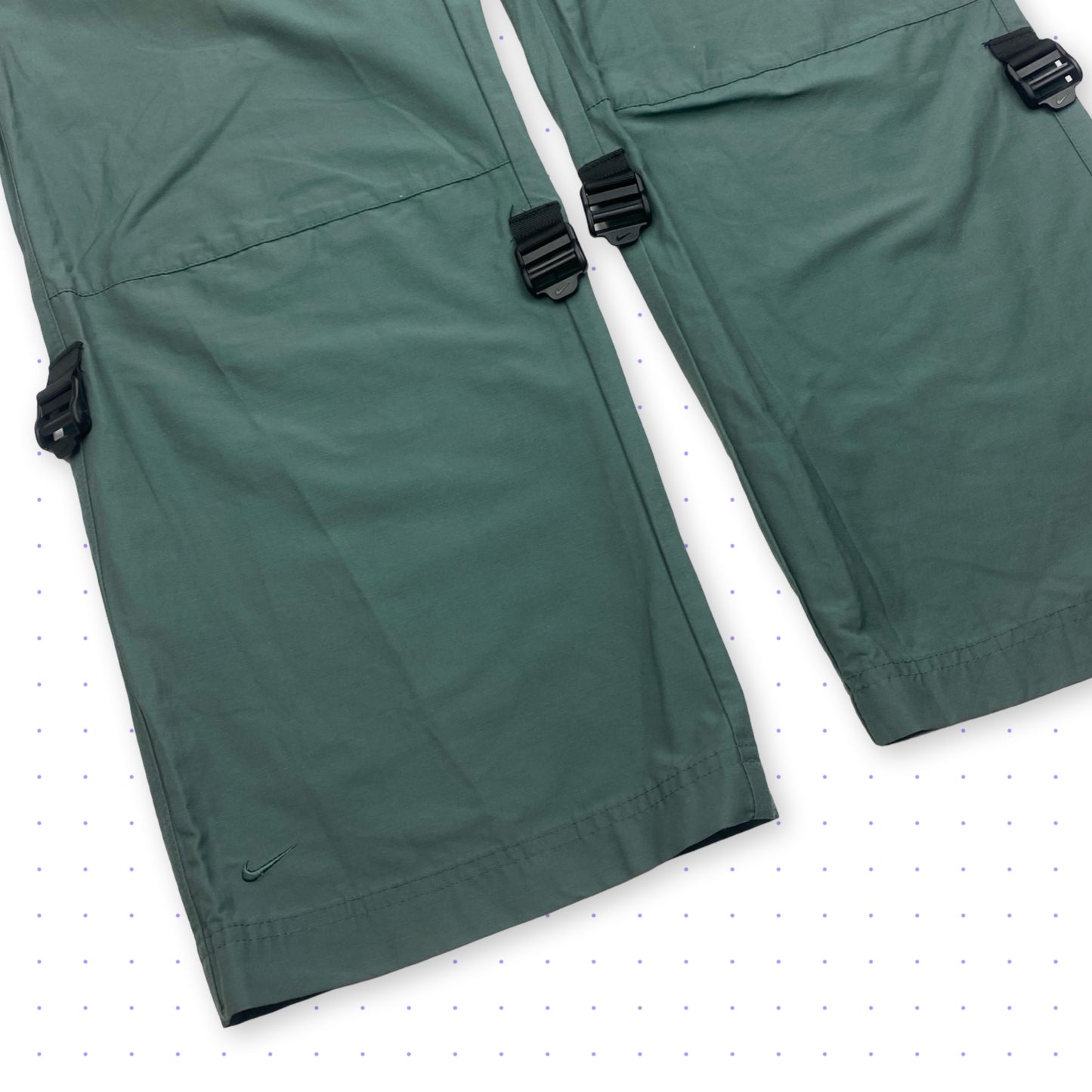 ´01 Nike Black Tab Adjustable Kayak Pants Dark Green