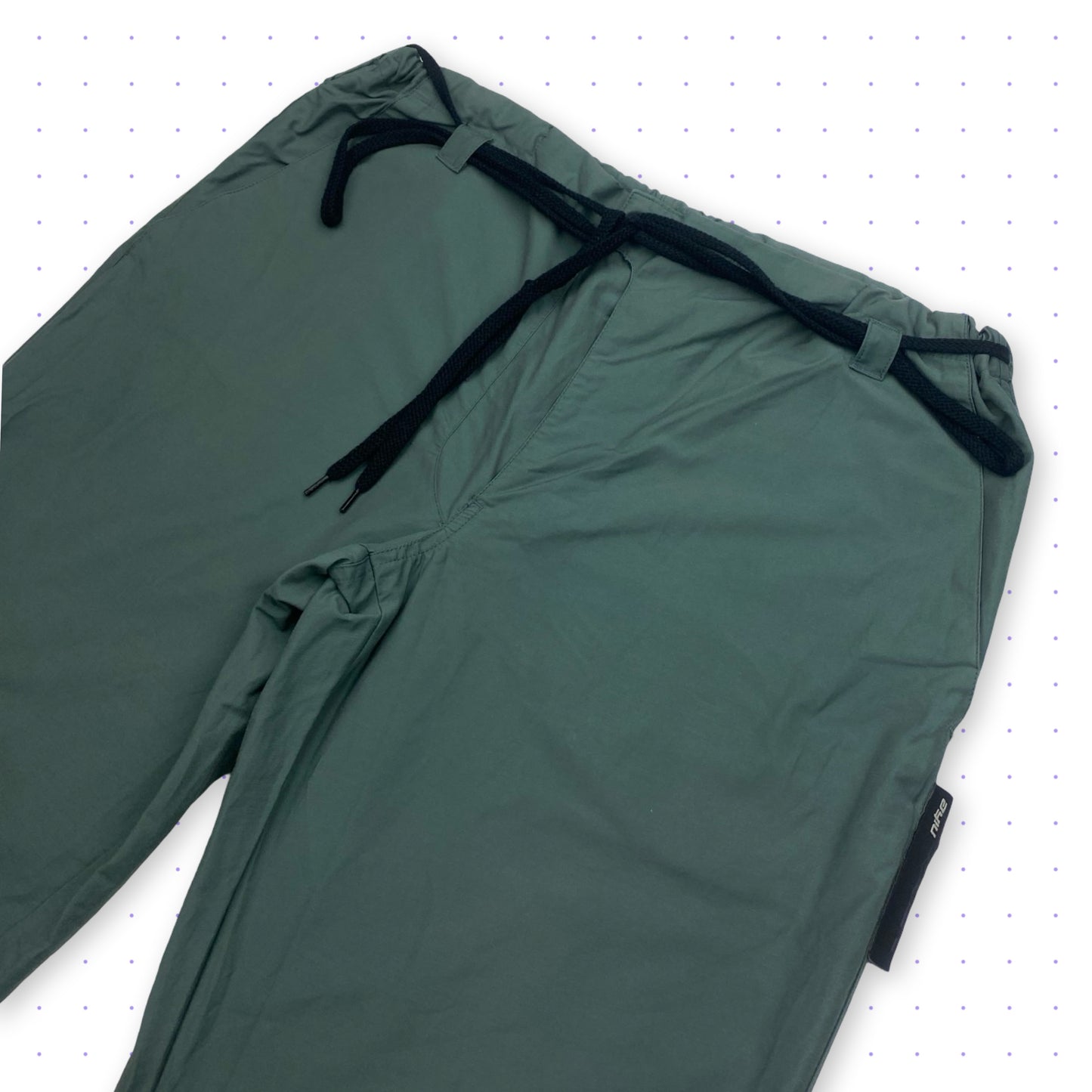 ´01 Nike Black Tab Adjustable Kayak Pants Dark Green