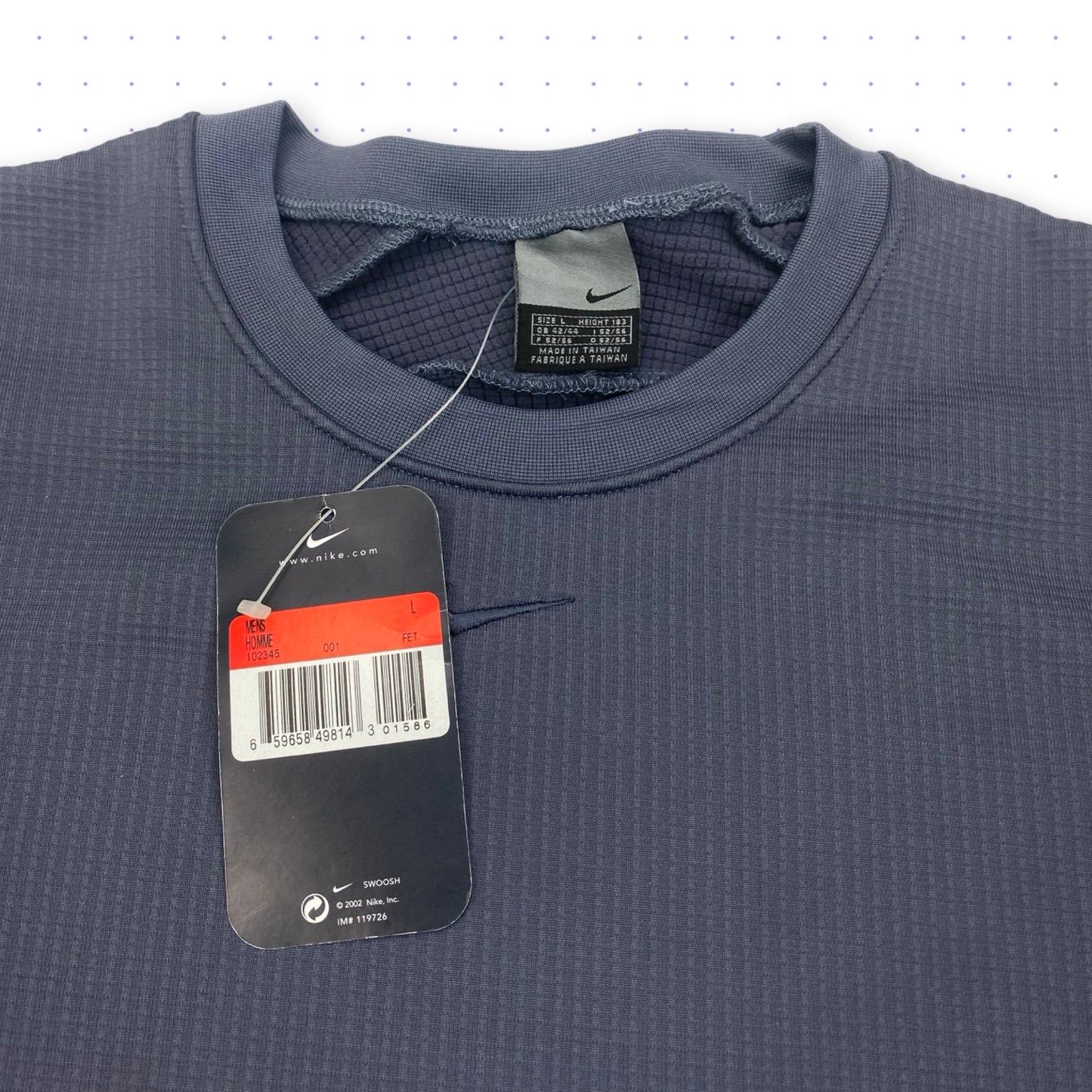 ‘03 Nike 247365 Waffle Longsleeve Blue