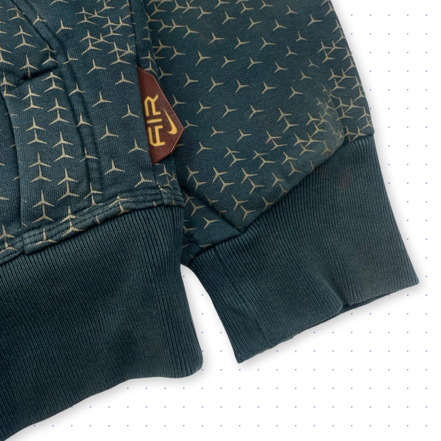 00s Nike Air Crowfeet Technical Hoodie Faded Khaki/Grey