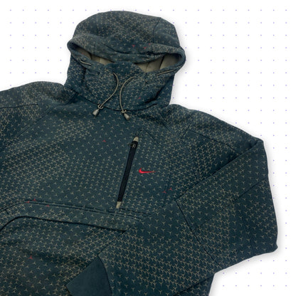 00s Nike Air Crowfeet Technical Hoodie Faded Khaki/Grey