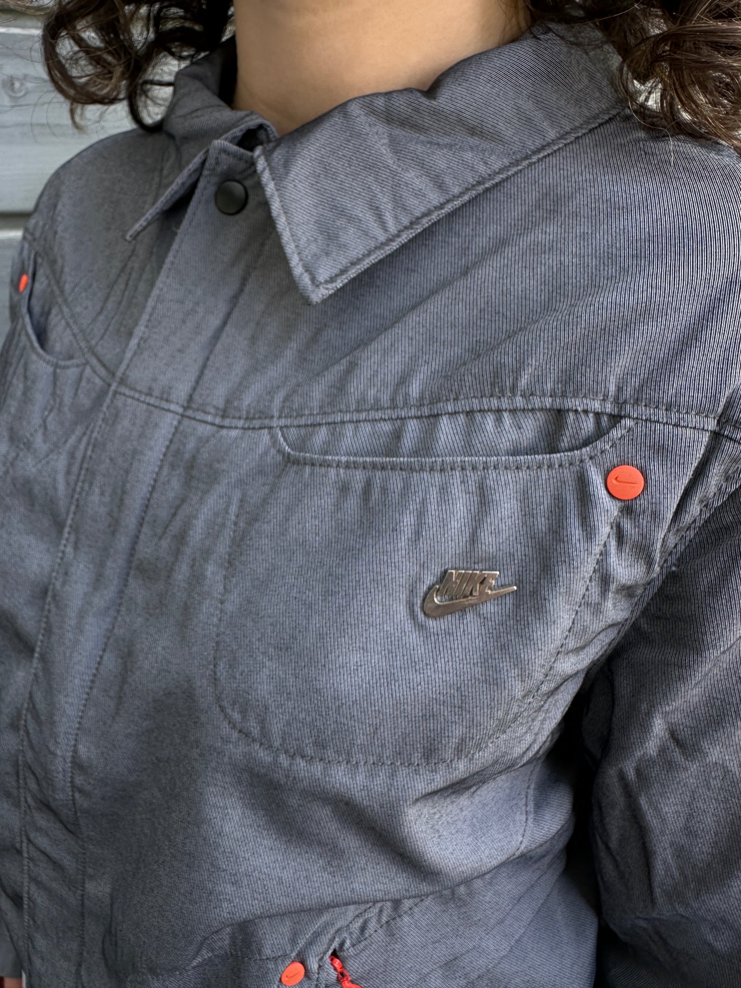 ´06 Nike Pleated Jacket Grey/Orange