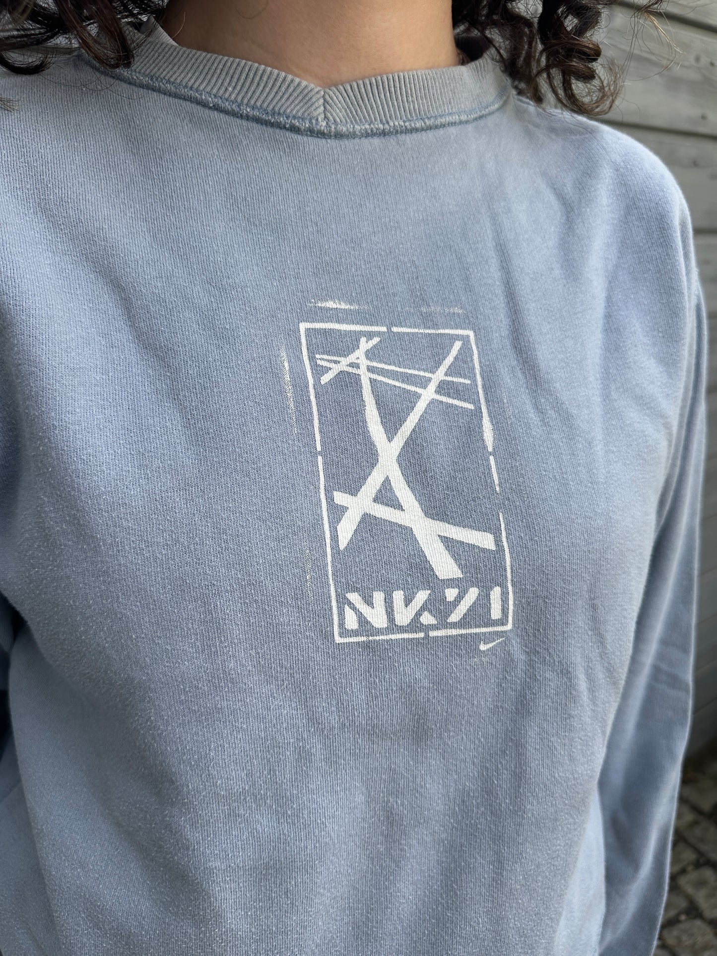 ´02 Nike NK71 Sweater Faded Light-Blue