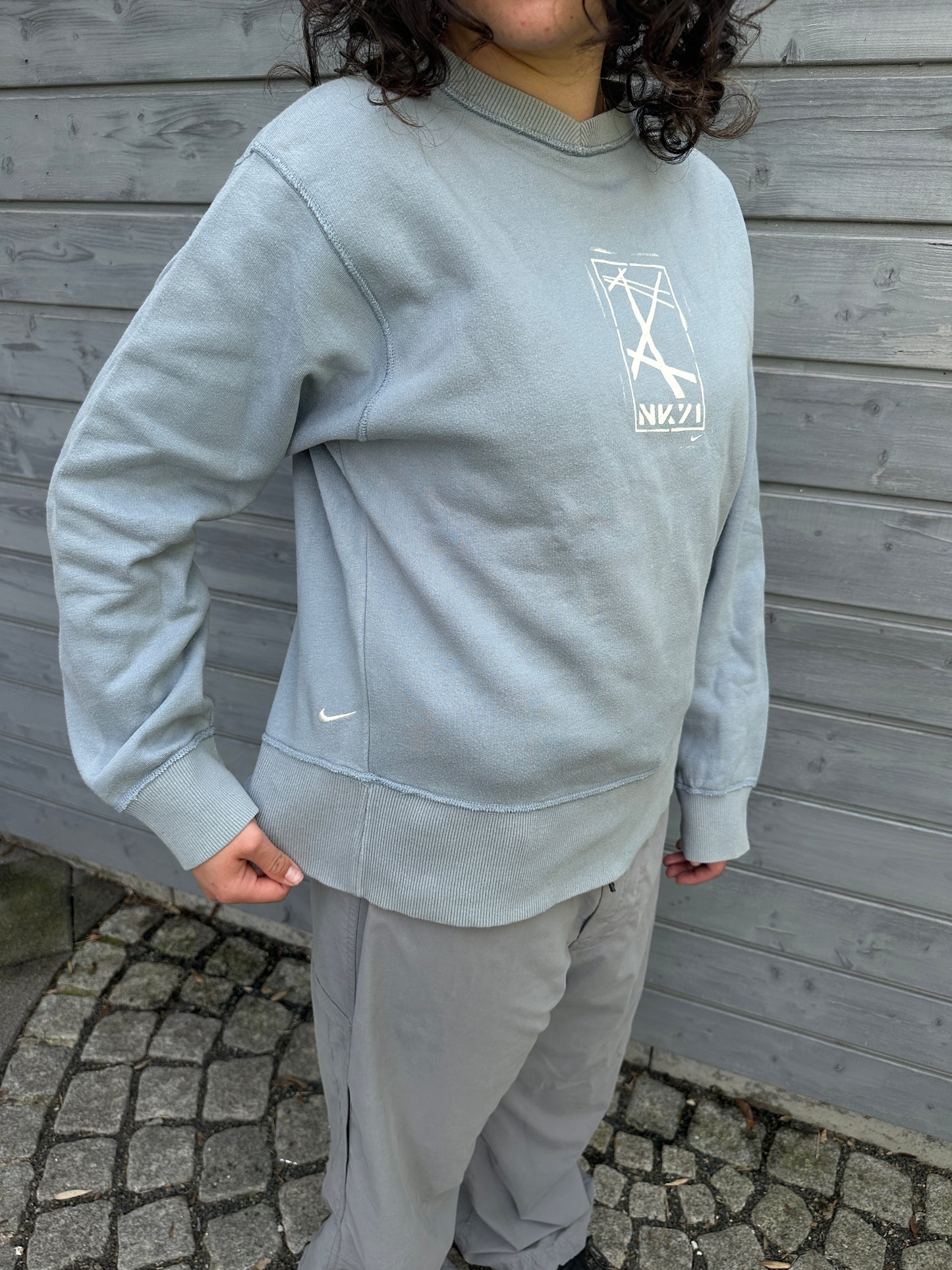 ´02 Nike NK71 Sweater Faded Light-Blue