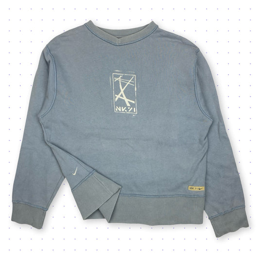 ´02 Nike NK71 Sweater Faded Light-Blue