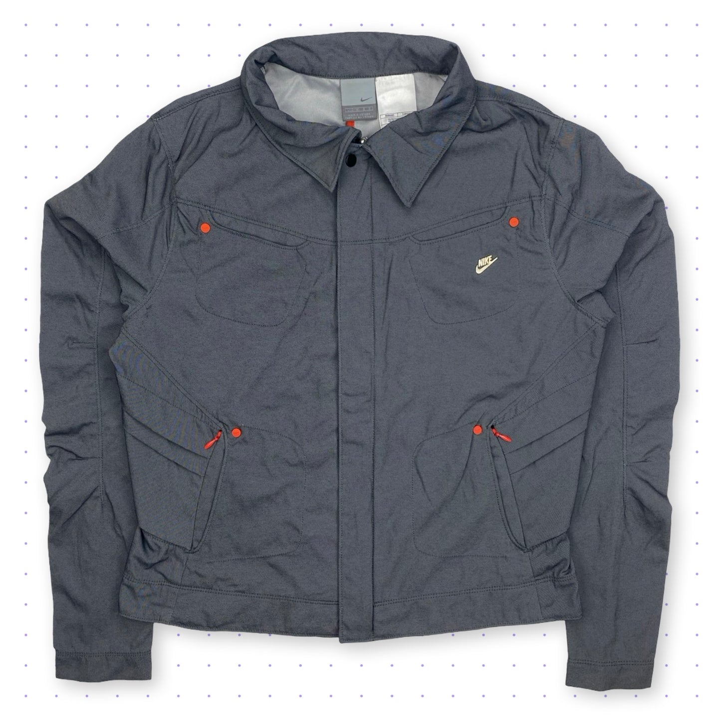 ´06 Nike Pleated Jacket Grey/Orange