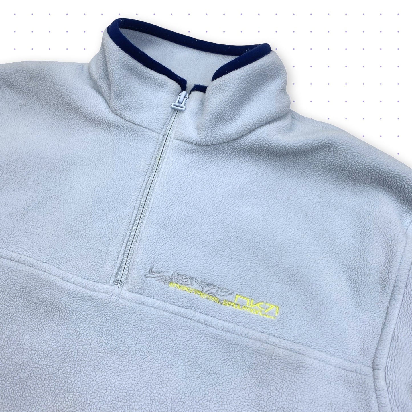 ´02 Nike NK71 Fleece Half-Zip Sweater Baby-Blue