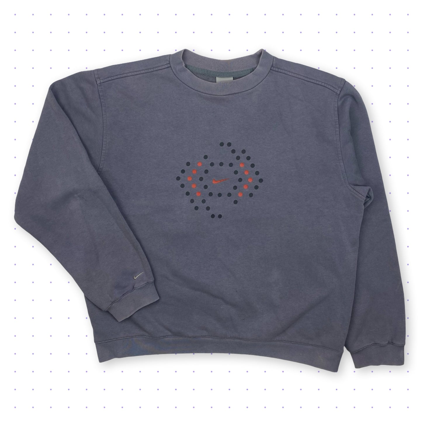 ´00 Nike Dot Orbit Sweater Faded Blue