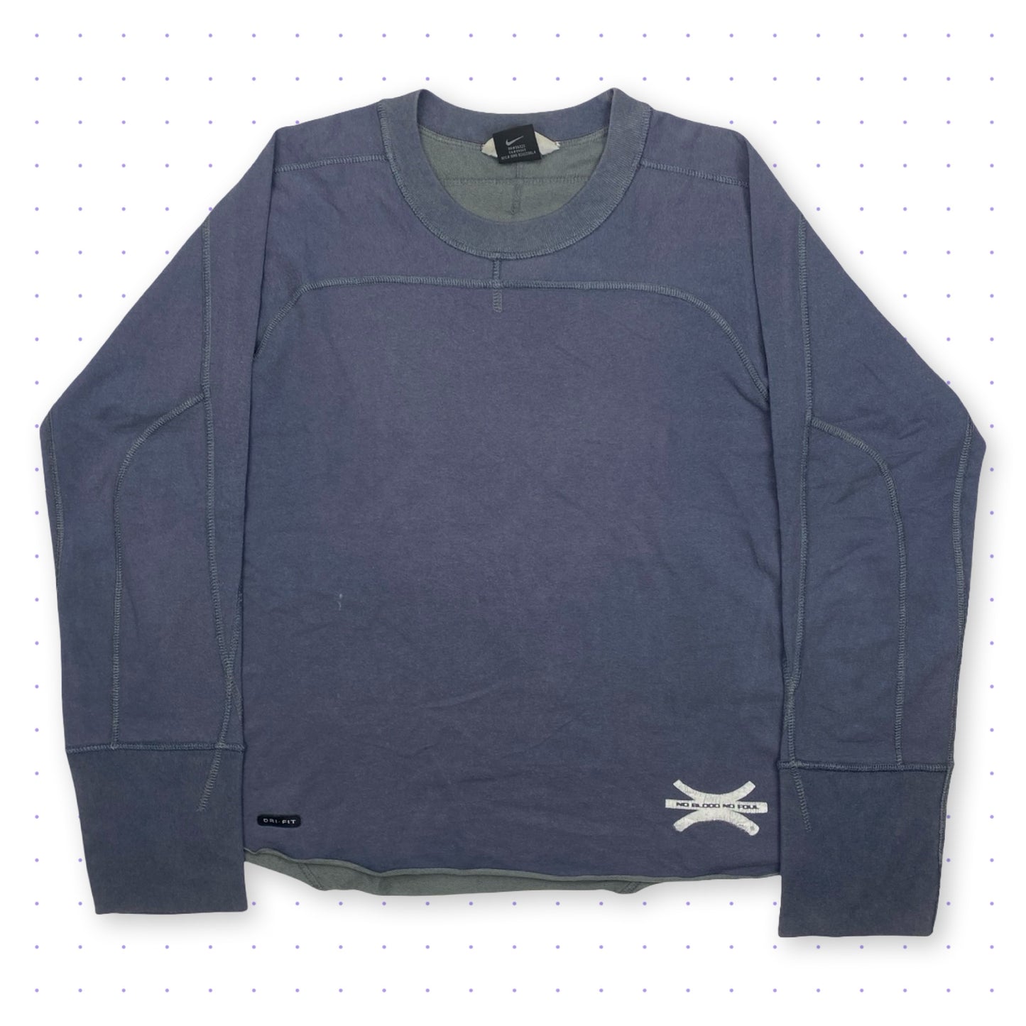 ´02 Nike B2 Dri-Fit Overlock Panelled Longsleeve Blue