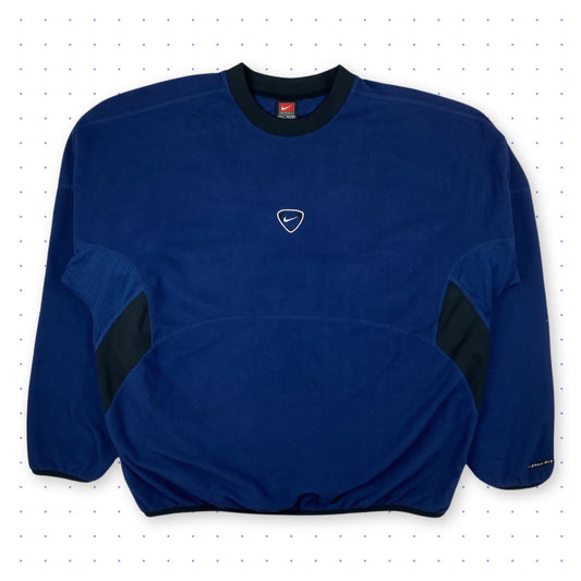 90s Nike Team Therma-Fit Hertha BSC Fleece Sweater Navy