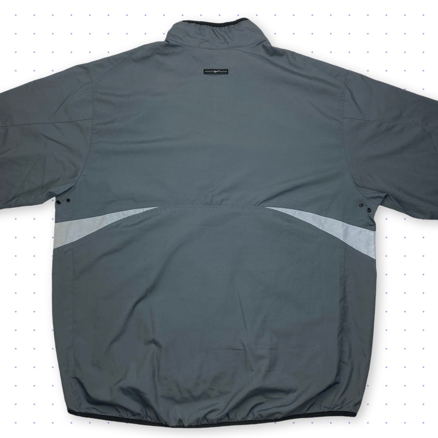 00s Nike Reflective Half-Zip Lightweigt Jacket Grey