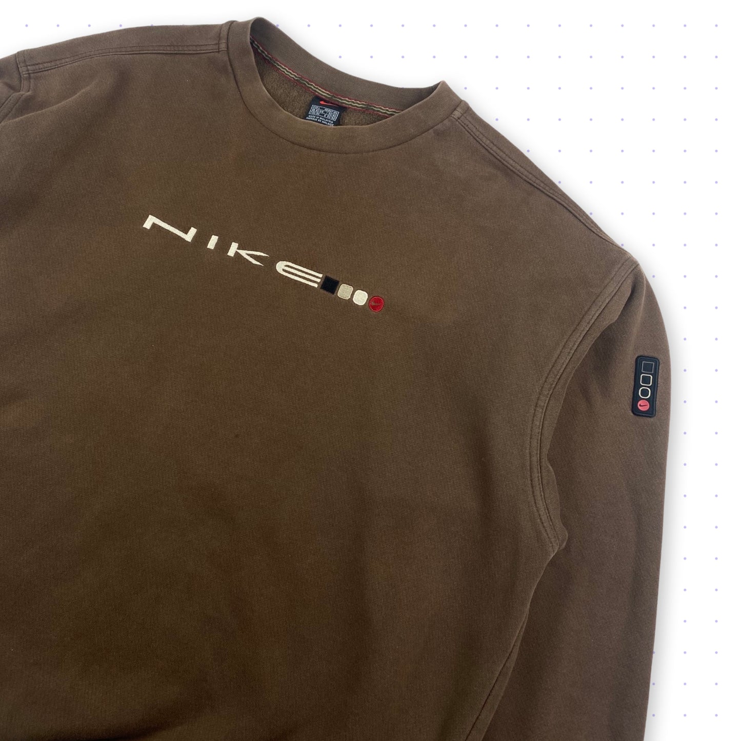 90s Nike Sweater Spellout Brown