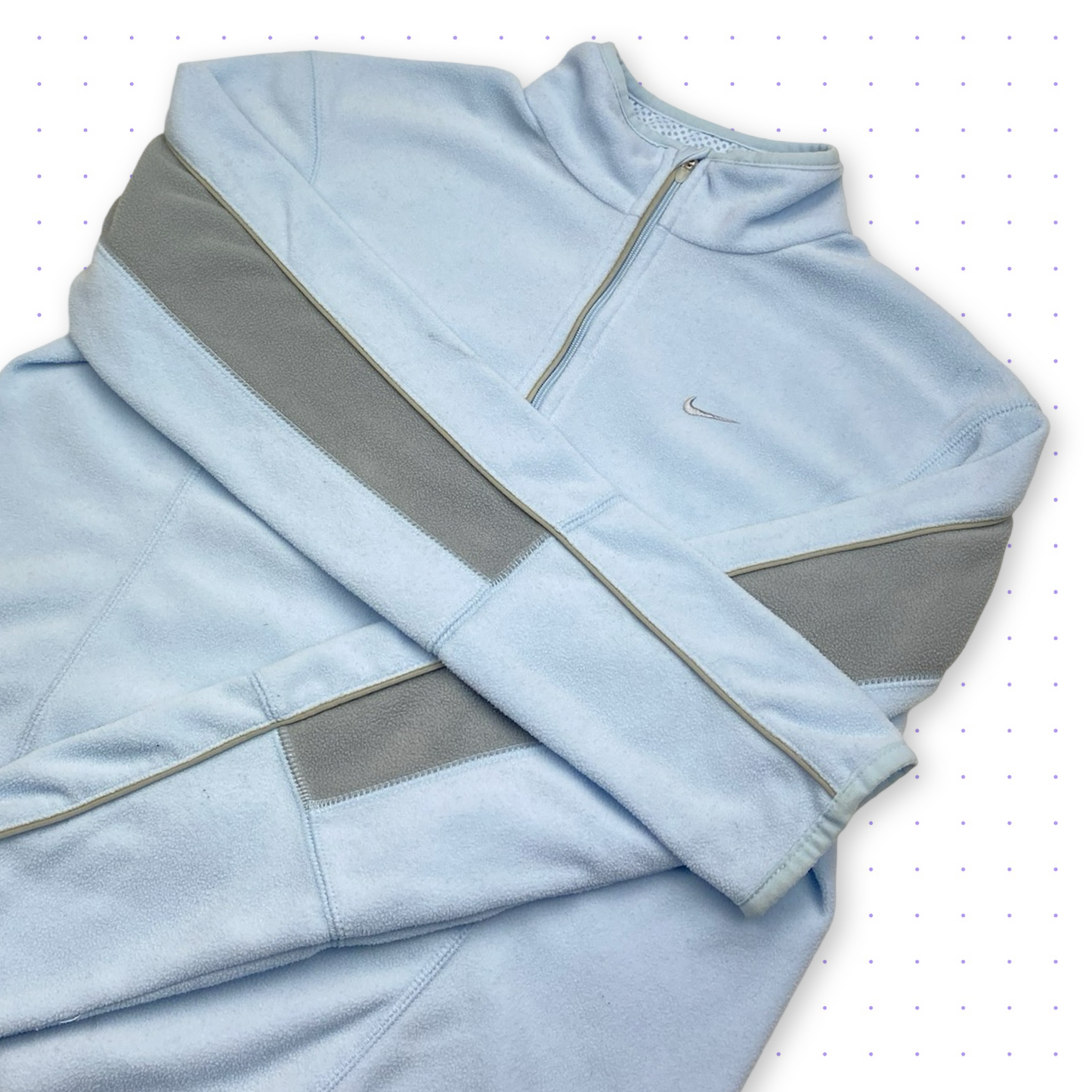 ‘04 Nike Fleece Reflective Half-Zip Sweater Baby-Blue