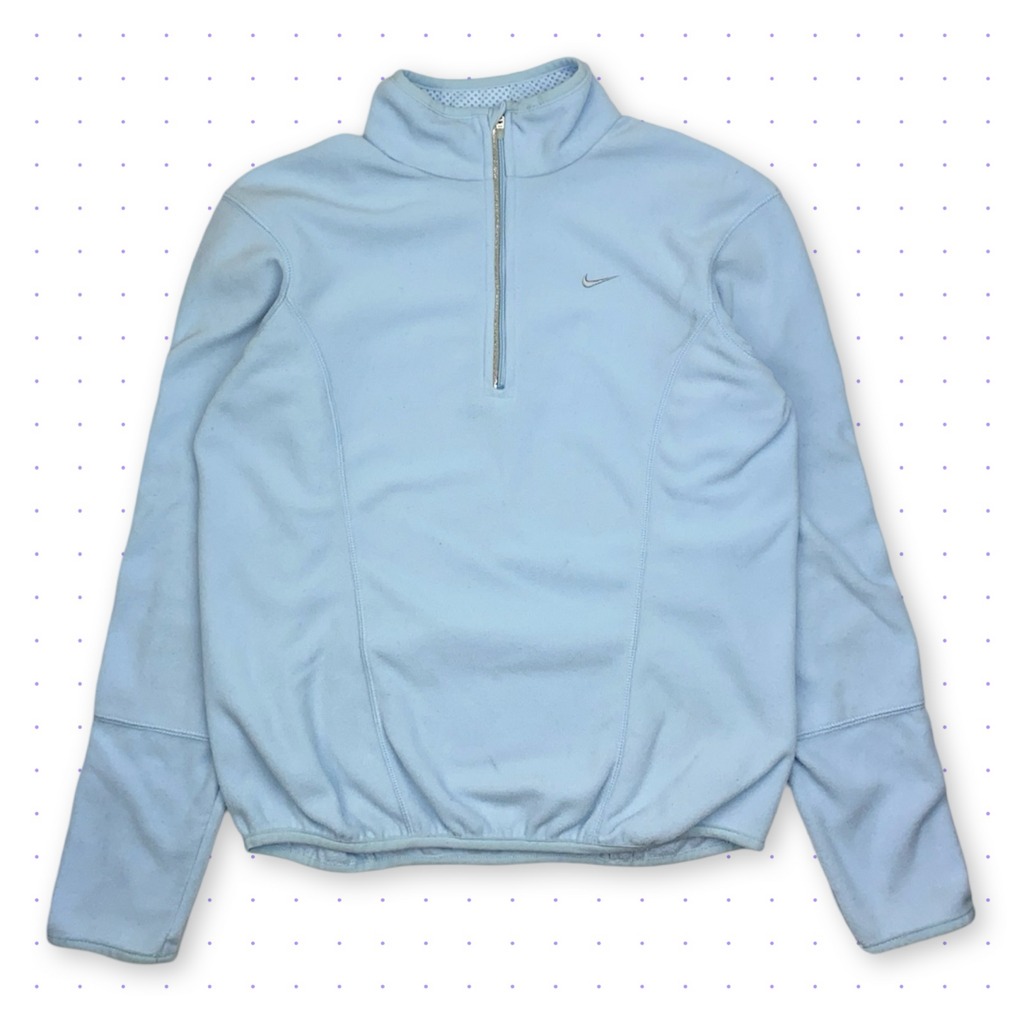 ‘04 Nike Fleece Reflective Half-Zip Sweater Baby-Blue