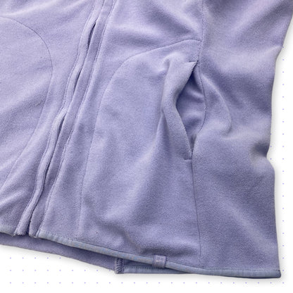 00s Nike Fleece/Nylon High Collar Zip T-Shirt Lilac