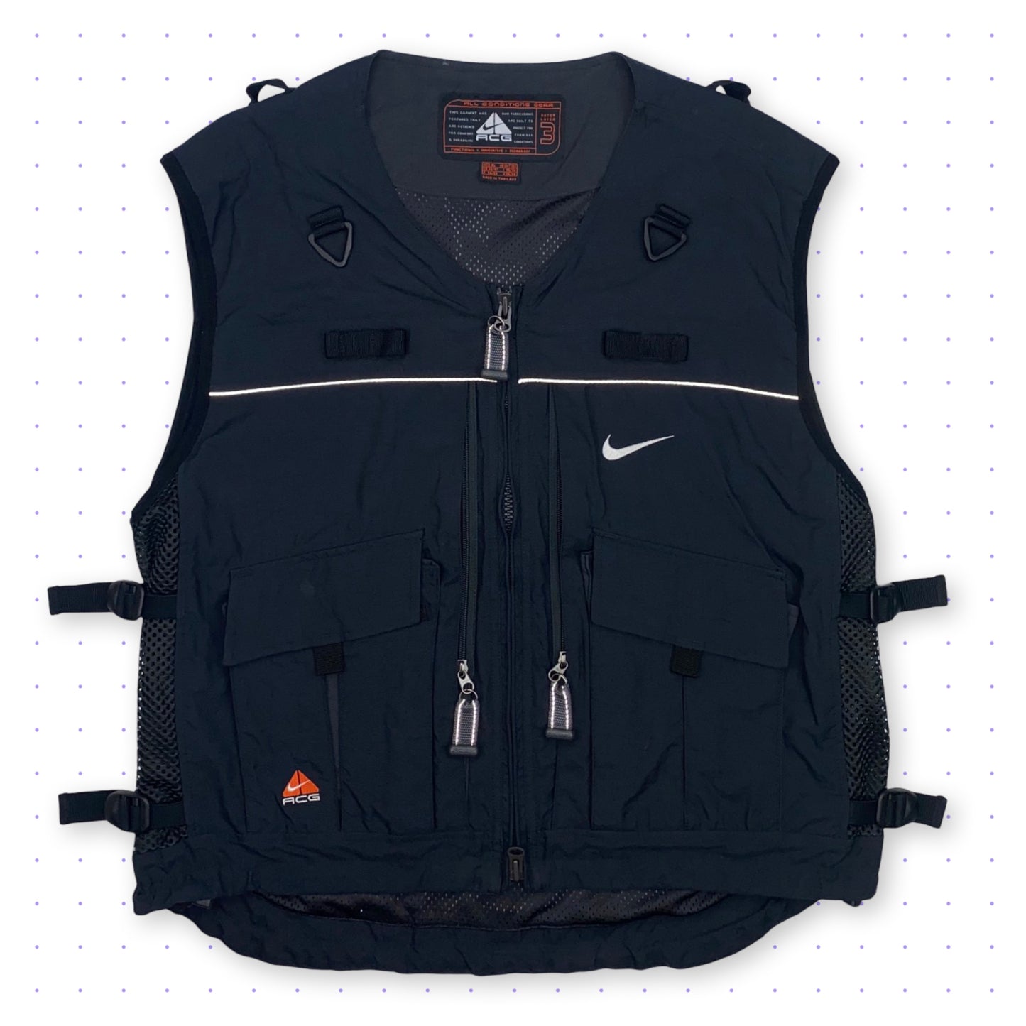 ‘98 Nike ACG Tactical Reflective Hydration Vest Black