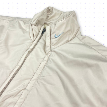 00s Nike Clima-Fit Double Zip Padded Jacket Beige