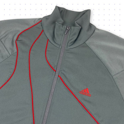 00s Adidas Laser Jacket Grey/Red