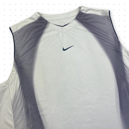 00s Nike Total90 Center Swoosh Tank Top White