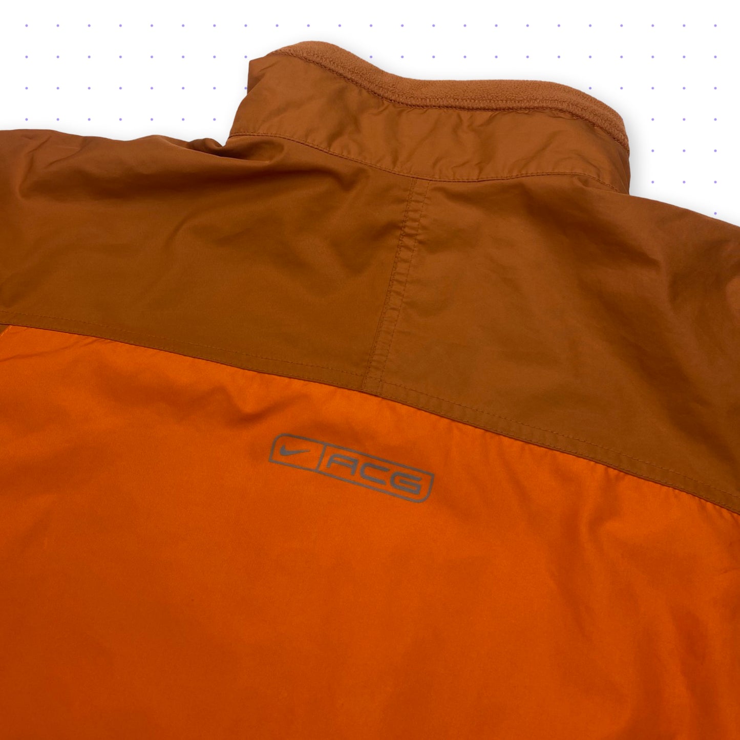 00s Nike 2in1 Reversible Ventilated Fleece Jacket Orange