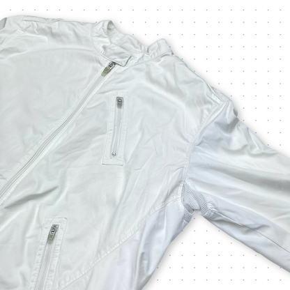 ´04 Nike Training Clima-Fit Fleece Lined Biker Jacket White