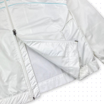 00s Nike Clima-Fit Ventilated Piped Jacket White/Turquoise