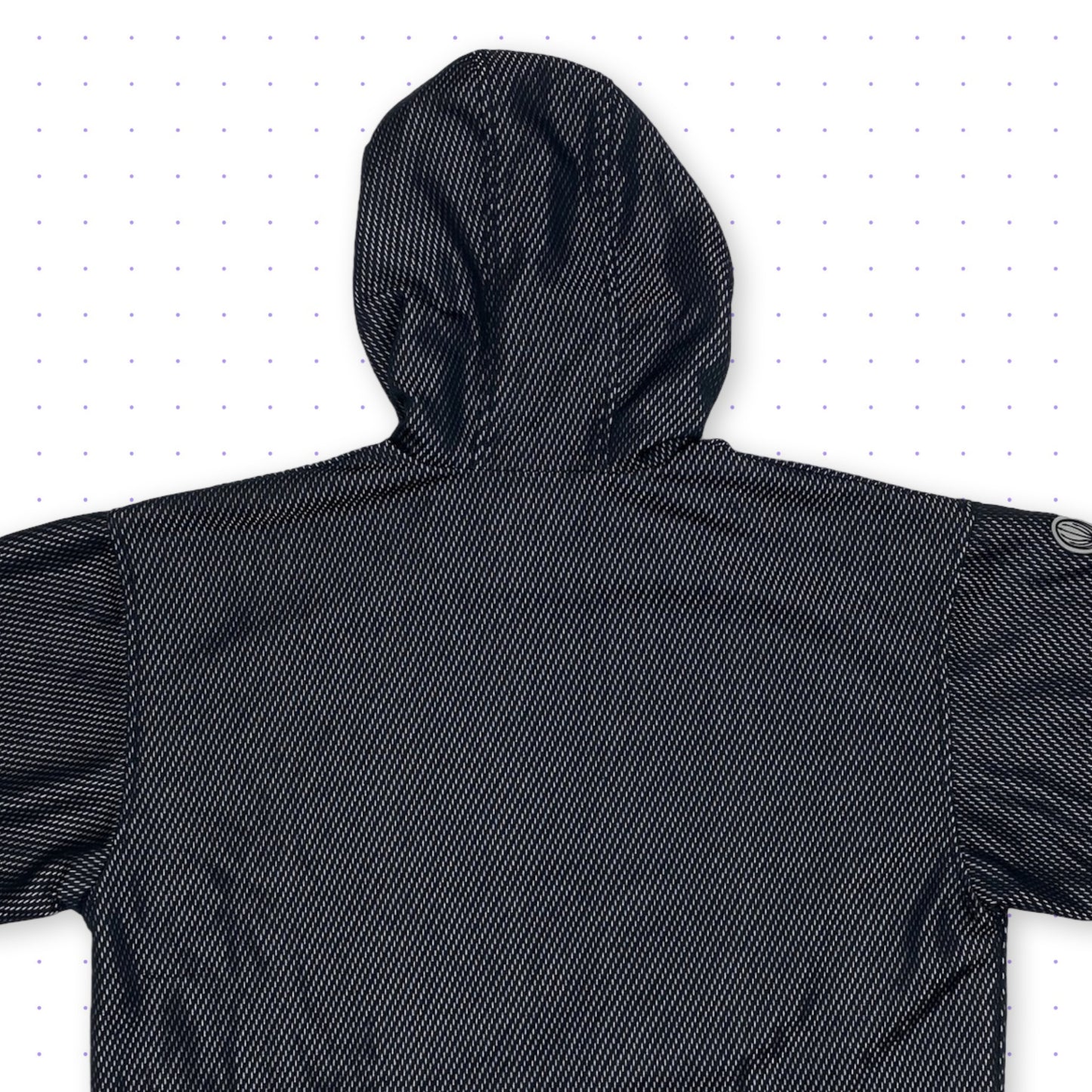 00s Nike Uptempo Mesh Layered Hoodie Black/Grey